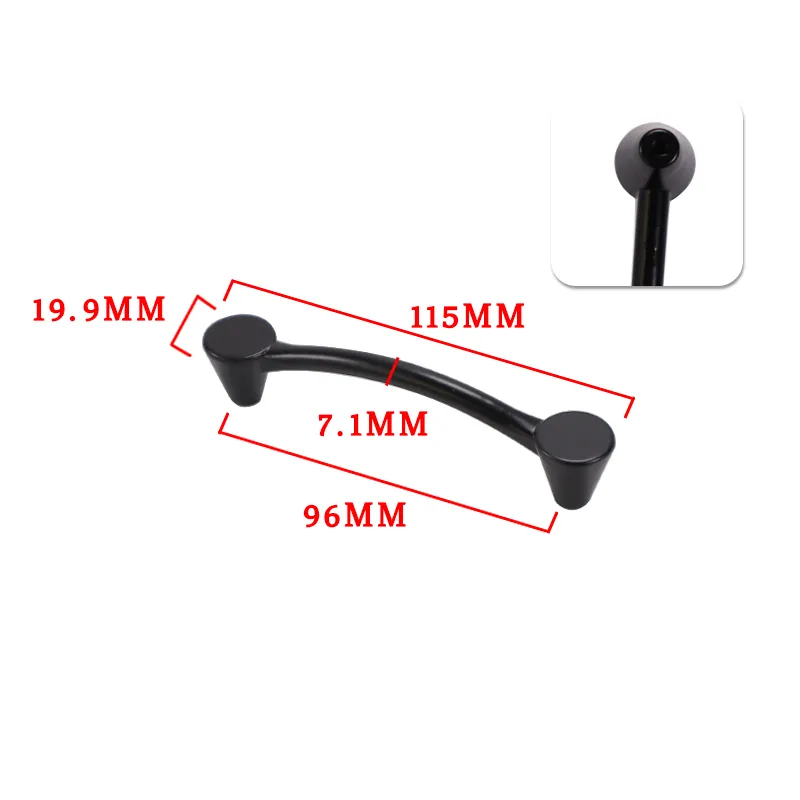 Zinc Alloy Kitchen Black Cabinet Handle Furniture Drawer Handles and Knobs