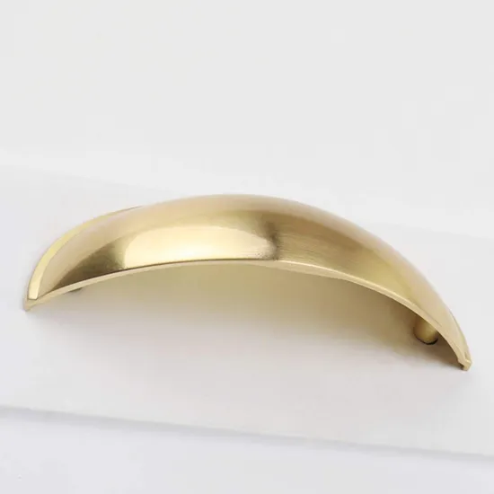 Handle Brushed Antique Brass Gold Cabinet Hardware Bin Cup Drawer Handle Pull