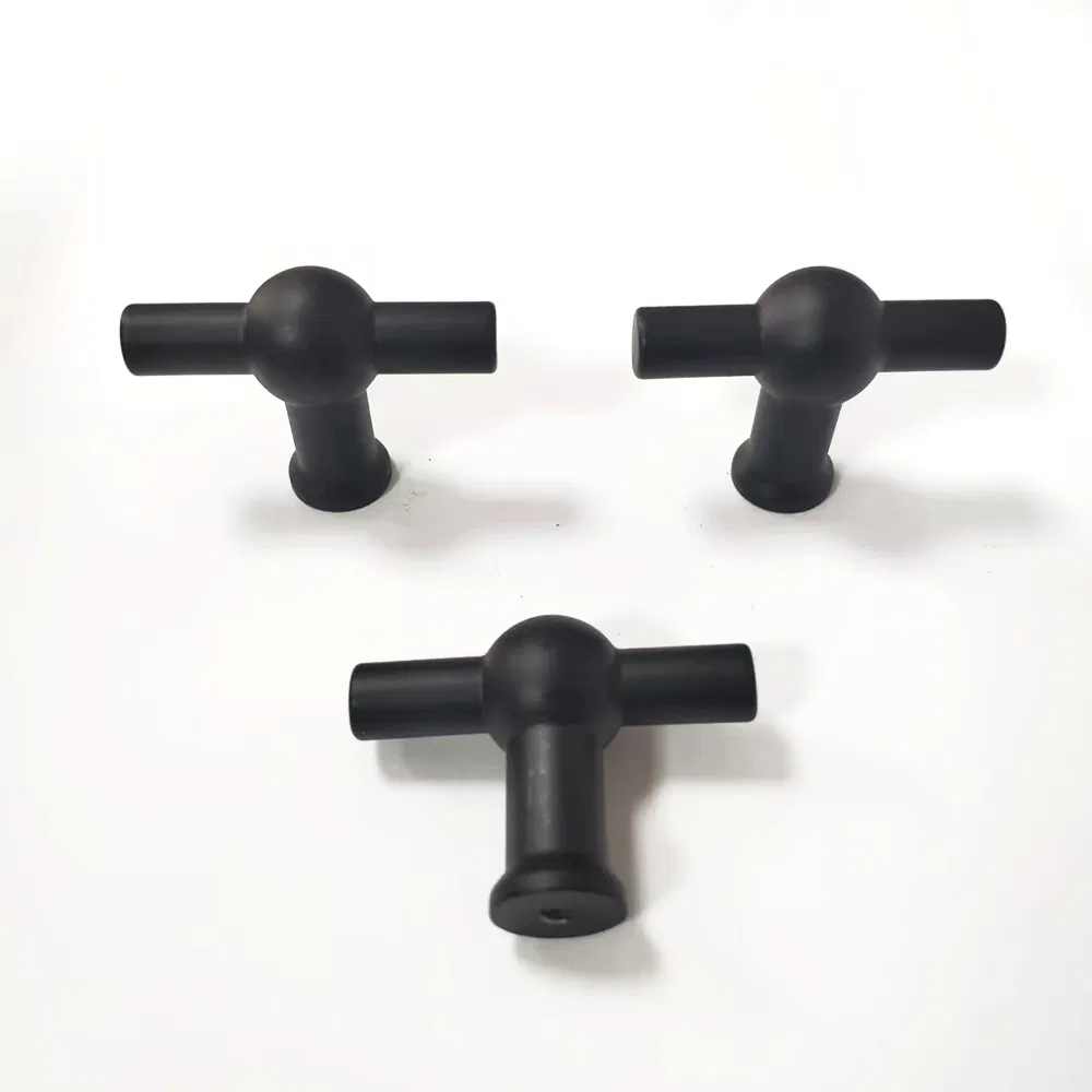 Custom Modern Door Handles Black Dresser Kitchen Cabinet T Bar Pull Knob