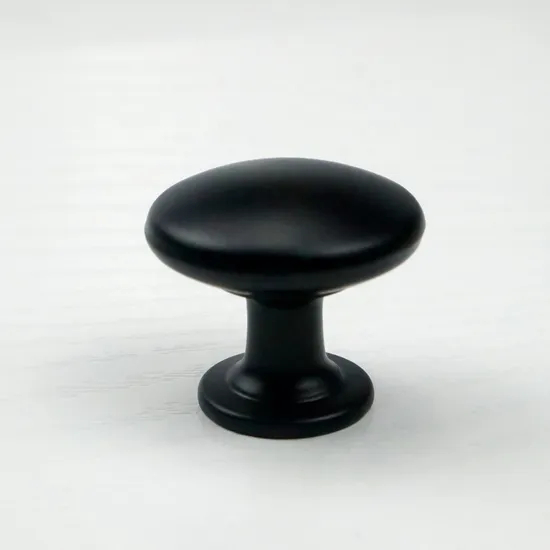 Zinc Alloy Furniture Hardware Kitchen Room Interior Black Round Mushroom Knob