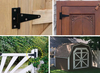 T-Strap Heavy Duty Shed Door Hinges Gate Strap Hinges Black Tee Hinge