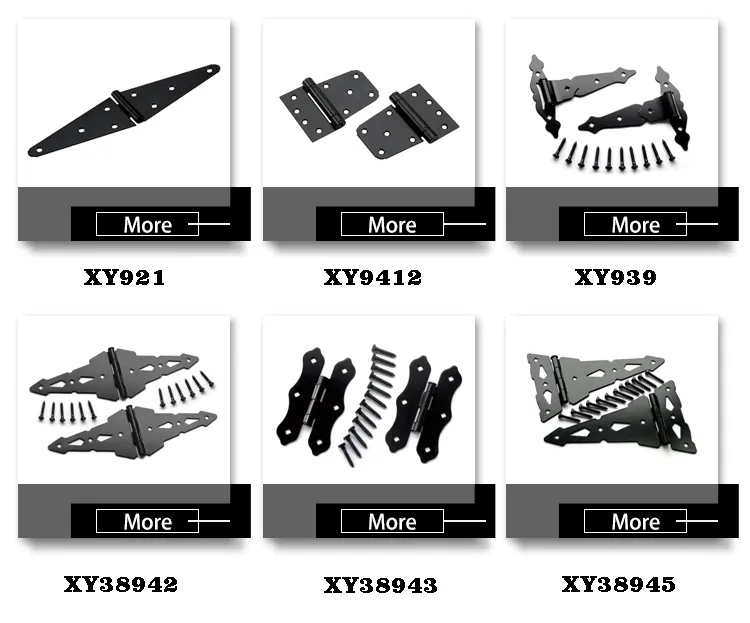 T-Strap Heavy Duty Shed Door Hinges Gate Strap Hinges Black Tee Hinge