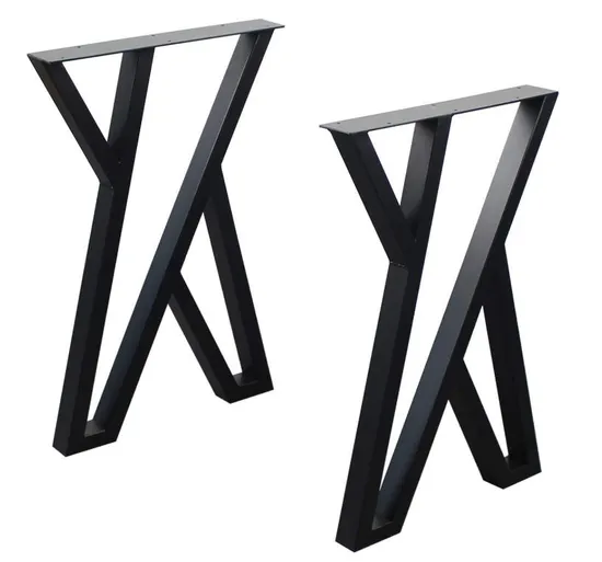 Furniture Legs Rustic Decory Round Tube X Shape Table Legs