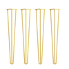 Brushed Stainless Steel Furniture Coffee Dining Table Hairpin Legs