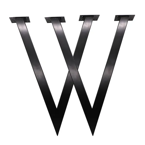 Black Steel Table Solid Iron Bar Laptop Desk DIY Bench Table Legs