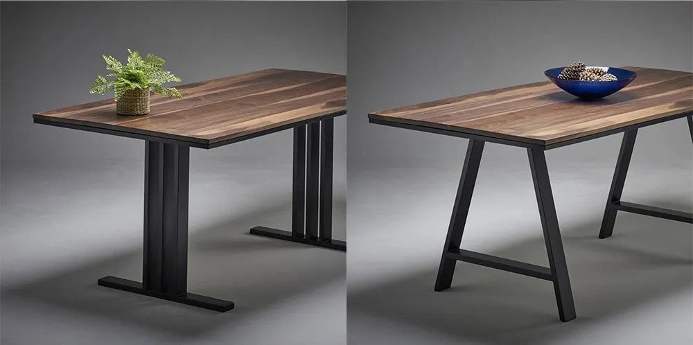 Black Steel Table Solid Iron Bar Laptop Desk DIY Bench Table Legs