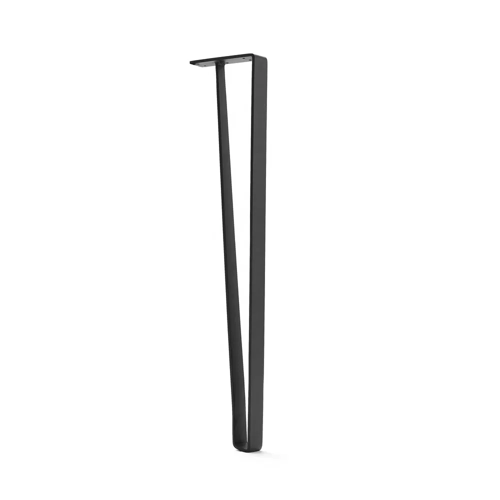 Decorating Design Black Metal Table Legs Industrial Steel Solid Bar Legs