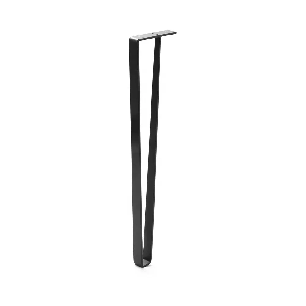 Decorating Design Black Metal Table Legs Industrial Steel Solid Bar Legs