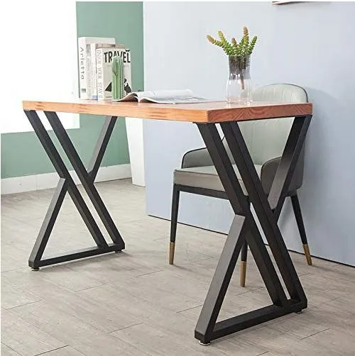 Industrial Style Durable Metal Table Legs Frame X-Shape Base for Furniture Legs