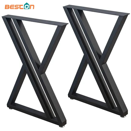 Industrial Style Durable Metal Table Legs Frame X-Shape Base for Furniture Legs