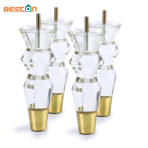 Transparent Furniture Feet Acrylic Bench Legs Fashion Cabinets Coffee Table Sofa Leg