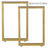 Square Tube Iron Heavy Duty Coffee Dining Office Desk Brass Table Legs