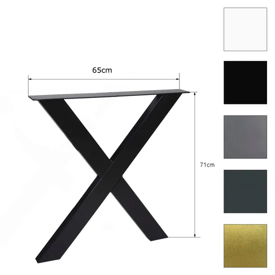 Heavy Duty Custom Furniture Decoration DIY Coffee X Industrial Table Legs