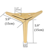 Luxury Replacement Metal Chromed Gold Furniture Sofa Legs