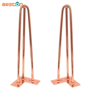 Luxury Coffee Metal Furniture Hairpin Rose Gold Table Legs