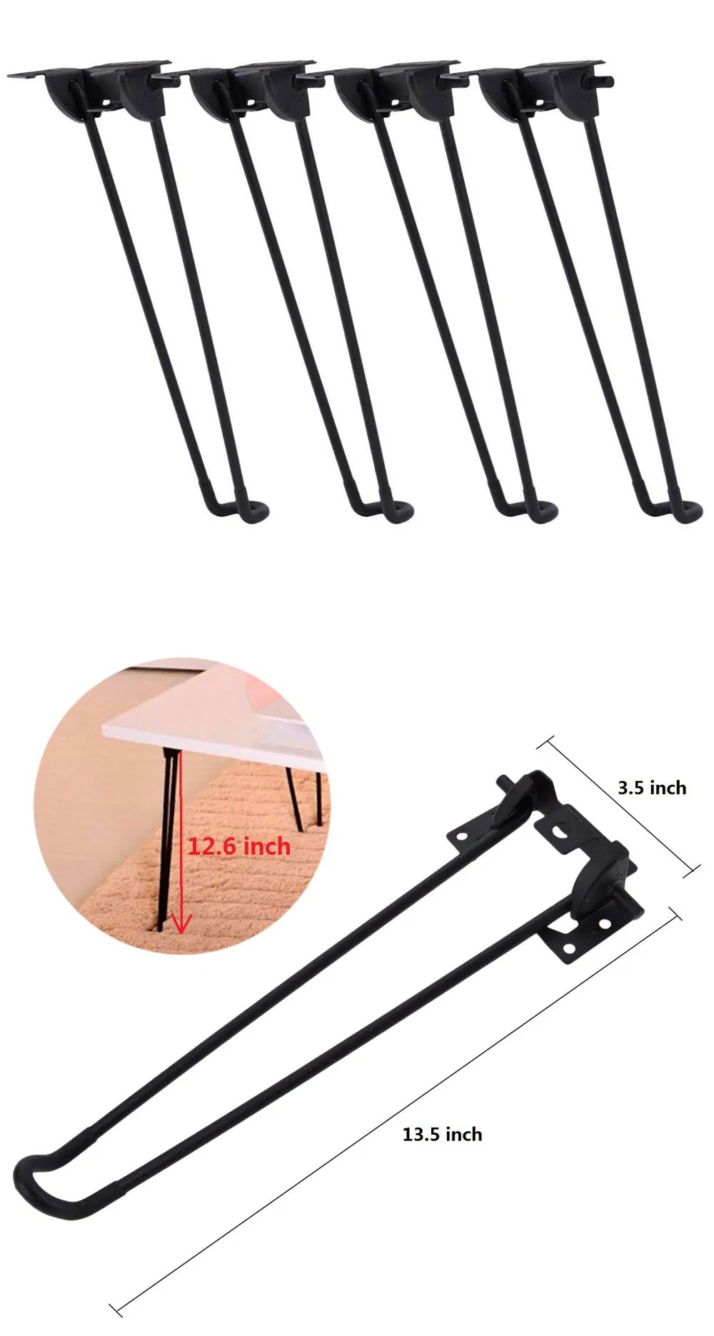 Factory Folding Hairpin Metal Table Legs