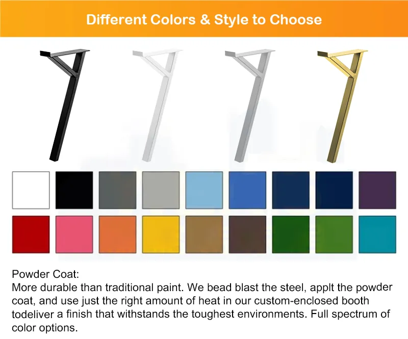 MID Century Rustic Table Legs Metal Kitchen Table Legs