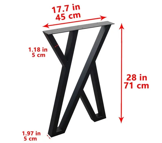 Furniture Metal Table Bench Coffee Industrial Black Dining Table Desk Legs