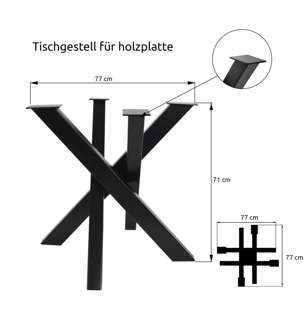 Heavy Duty Furniture Office Dinning Desk Steel Coffee Dining Metal Spider Table Legs