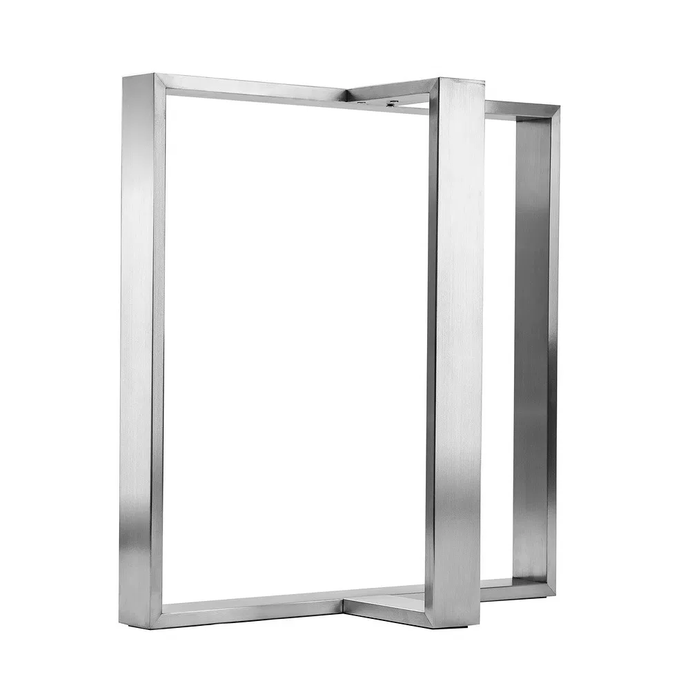 Newest Stainless Steel Dining Table Cross Leg Table Base Metal Legs
