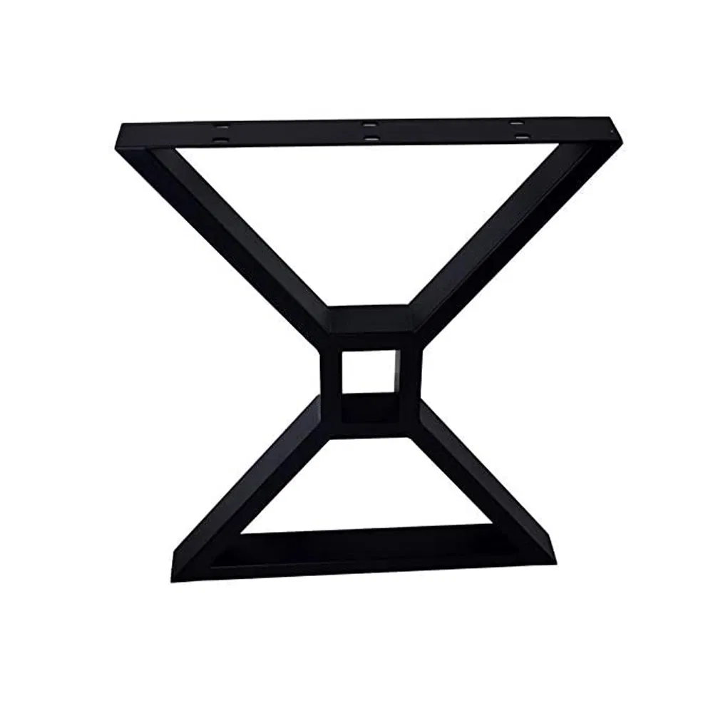 Industrial Style Metal Black X-Shape Furniture Dining Steel Table Base Legs
