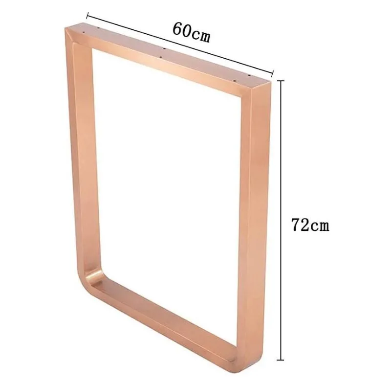 Heavy Duty Solid Steel Metal Rose Gold U Shaped Dining Table Leg