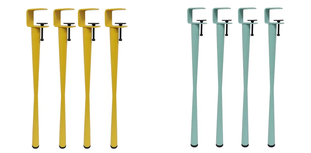 Modern Steel Coffee Dining Metal Yellow F Adjustable Table Legs