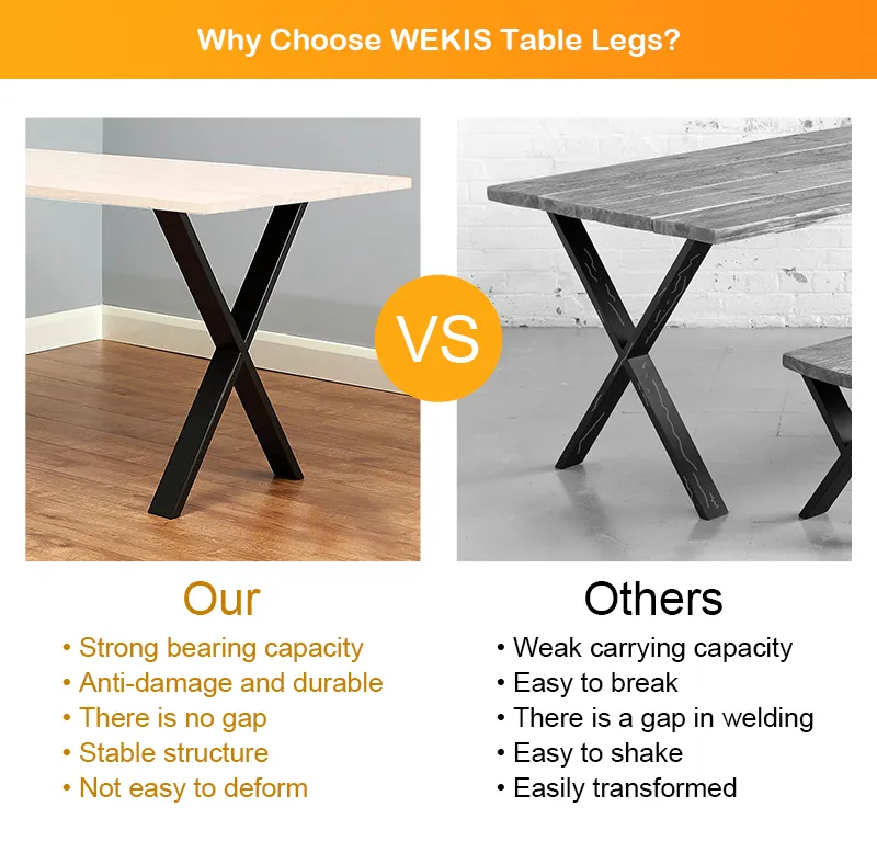 MID Century Rustic Table Legs Metal Kitchen X Table Legs