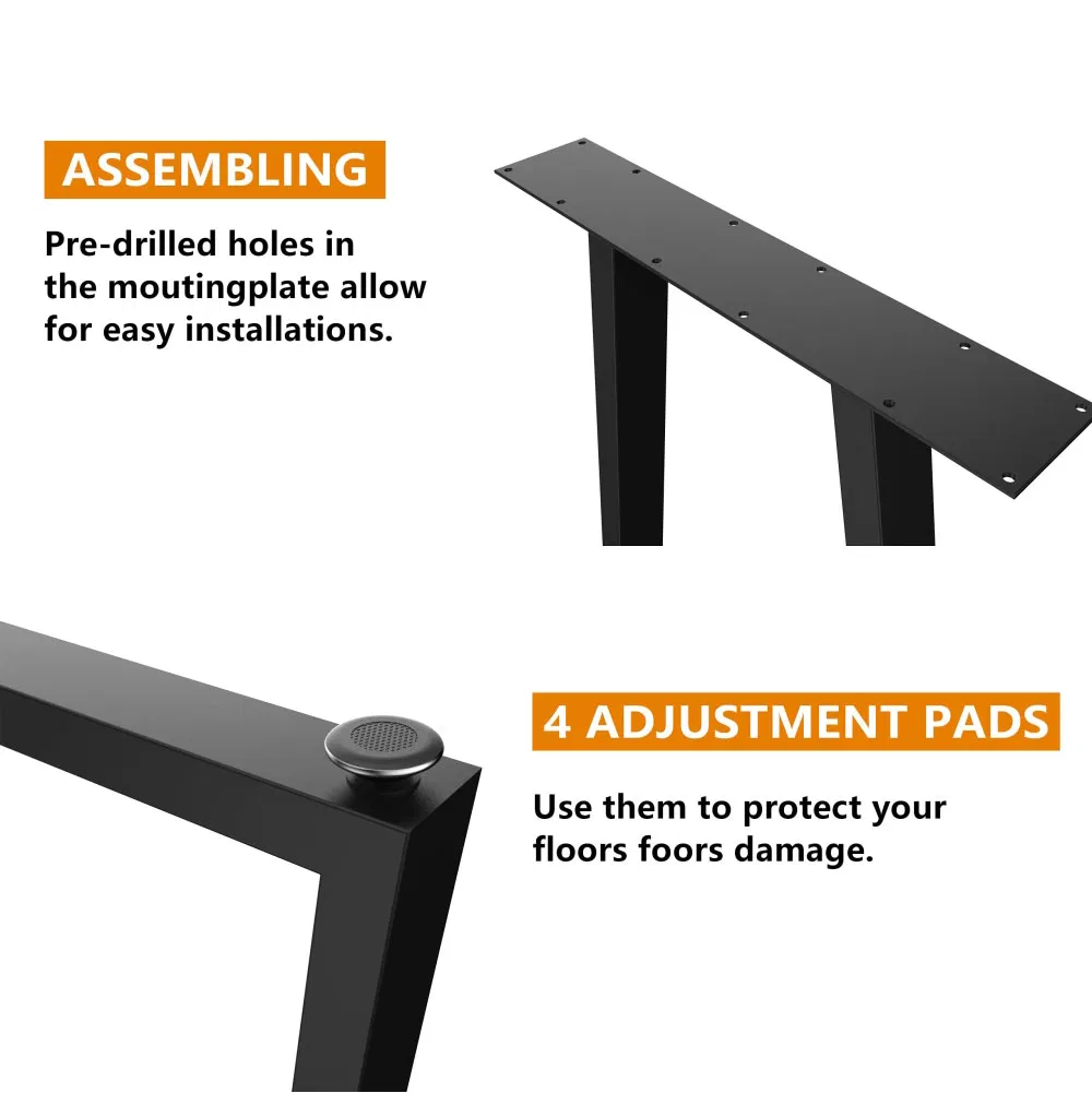 Industrial Cast Iron Steel Frame X Shape Desk Furniture Metal Table Legs