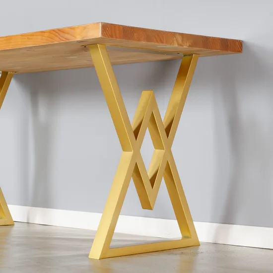 Heavy Duty Furniture Office Dining Desk Square Steel Metal Table Legs