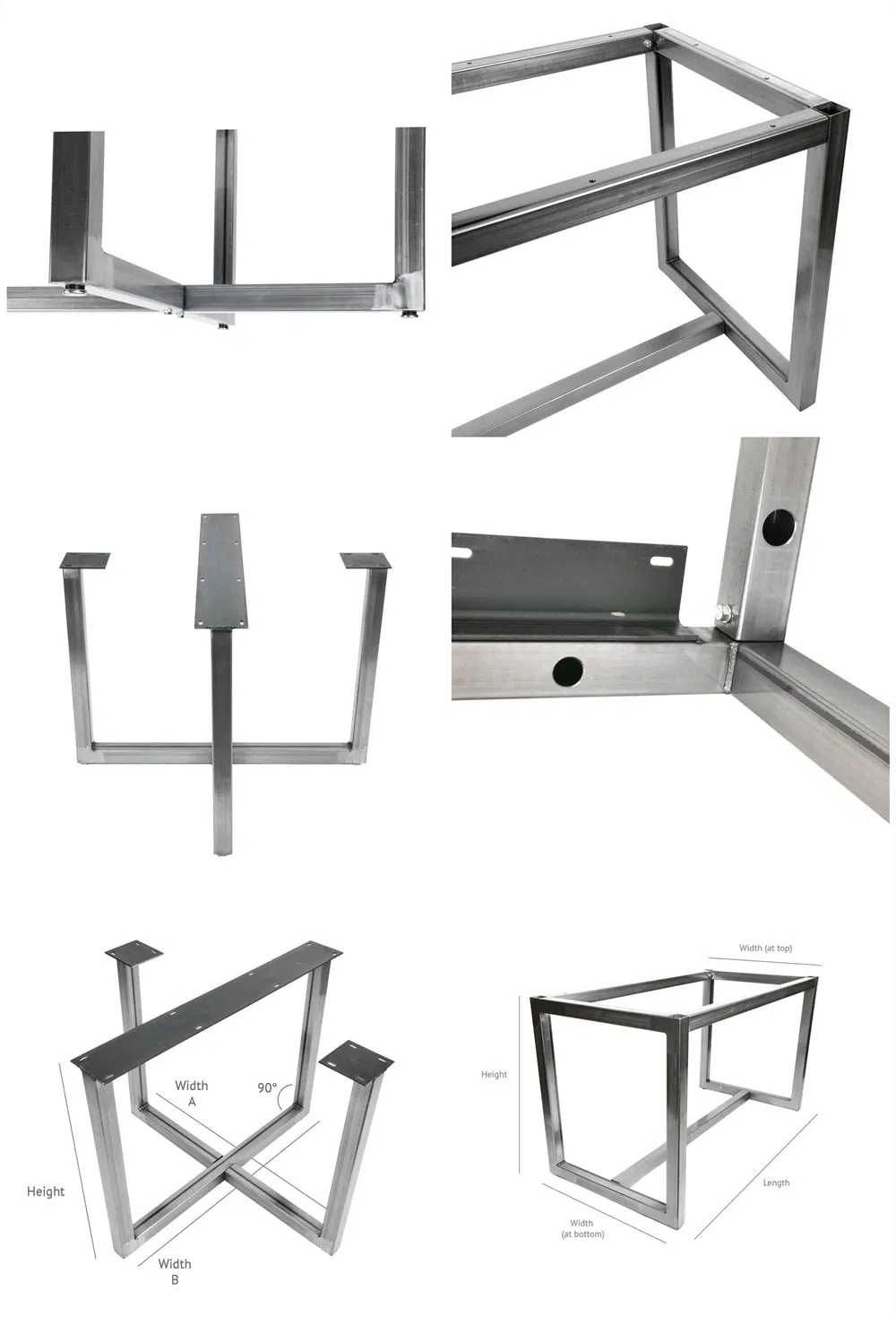 Modern Industrial Dining Restaurant Desk Table Frame