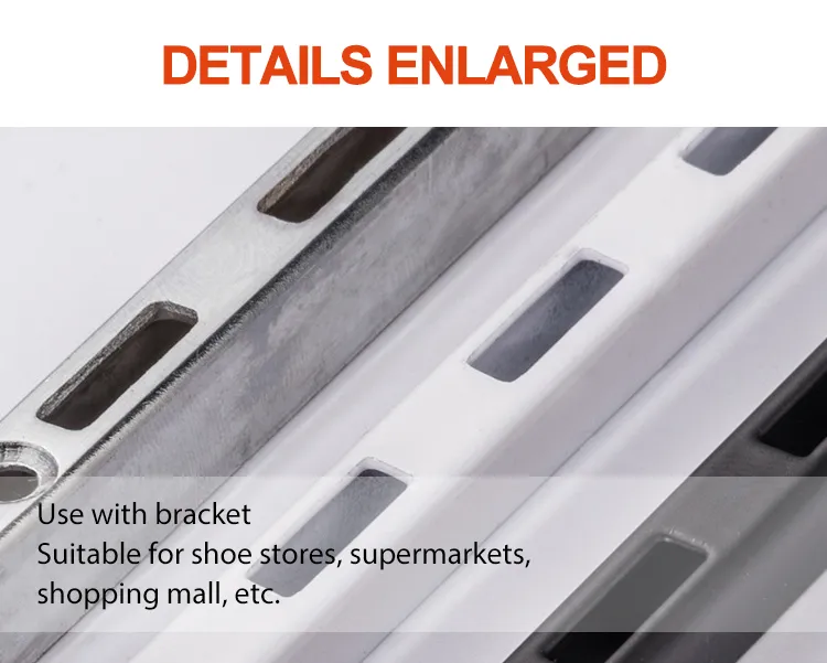 Metal AA Column with Holes Wall Mounting Single Slotted Channel Upright