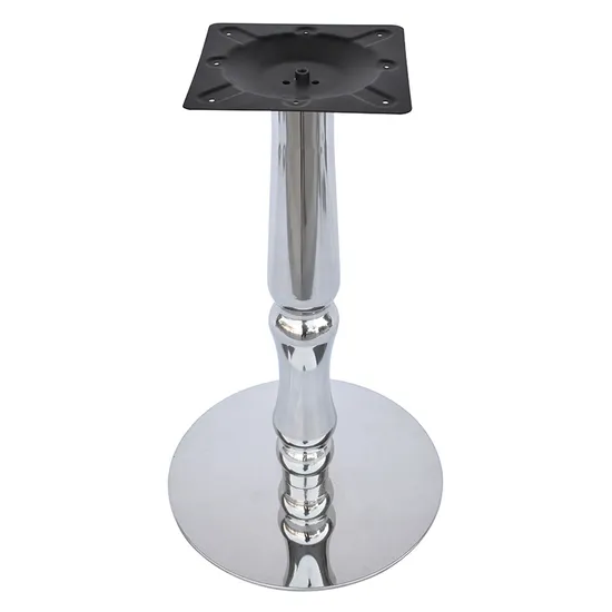 Hot Selling Round or Square Cafe Restaurant Bistro Table Silver Base
