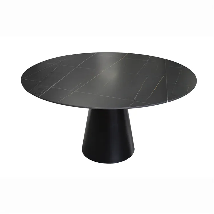 Luxury Design Modern Round Marble Top Multi-Functional 8 Seater Dining Table Set