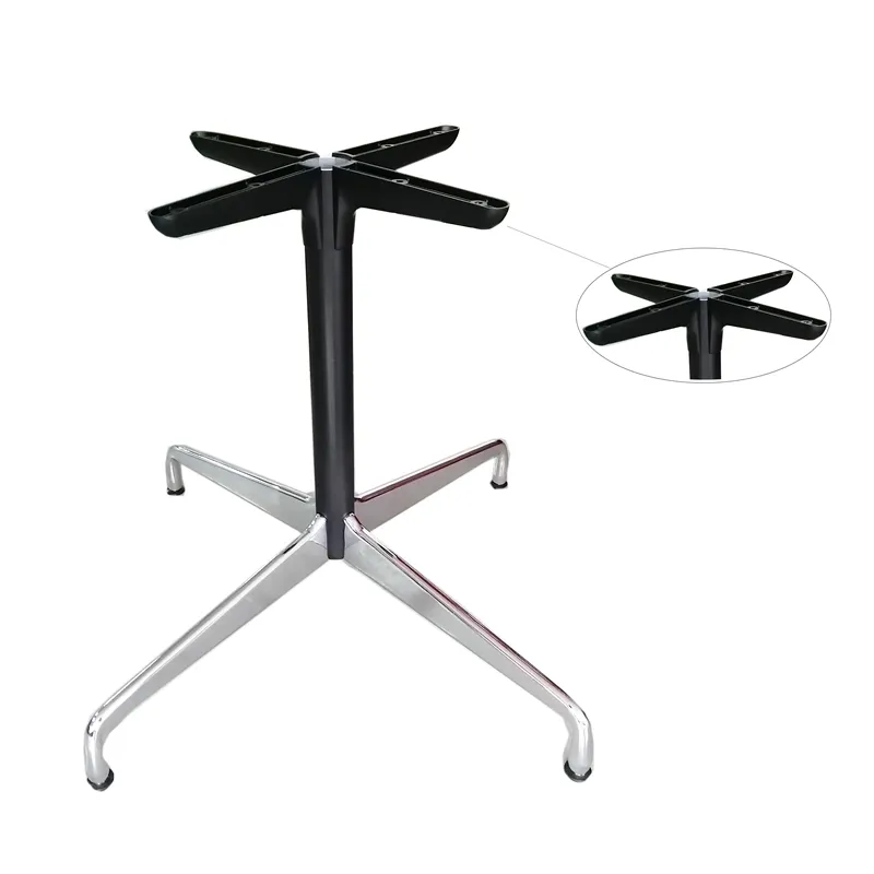 Iron Stamping Picnic Furniture Folding Aluminum Alloy Table Base for Outdoor Use