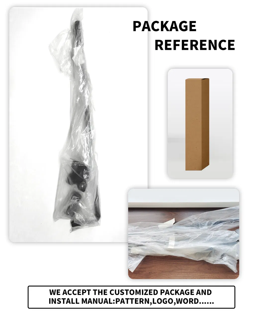 Stainless Steel Black Heavy-Duty Drop Rod for Garden Gate Fence Door Hardware