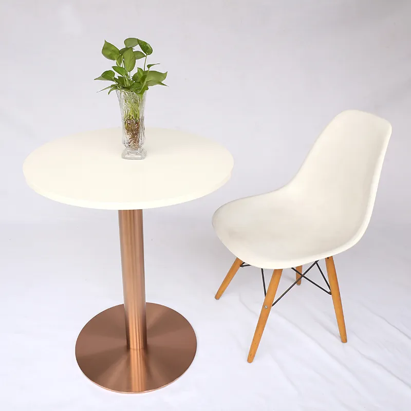 Wholesale Unique Brushed Coffee Plating Brass Marble Stainless Steel Dining Table Base