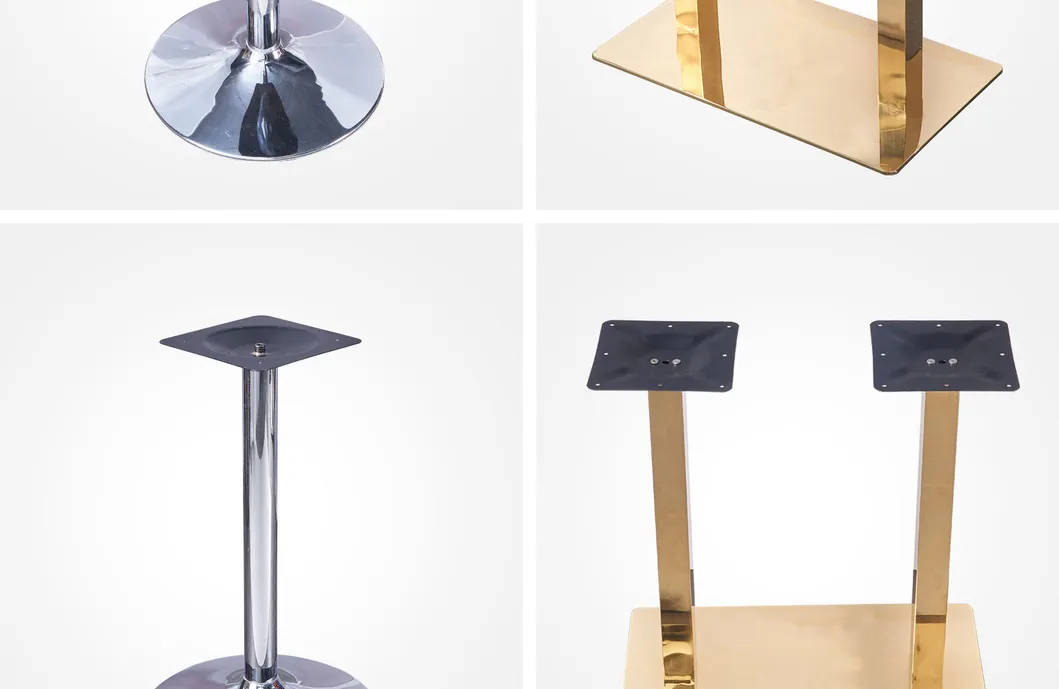 Furniture Restaurant Coffee Dining Stainless Steel Metal Tulip Cast Iron Table Base