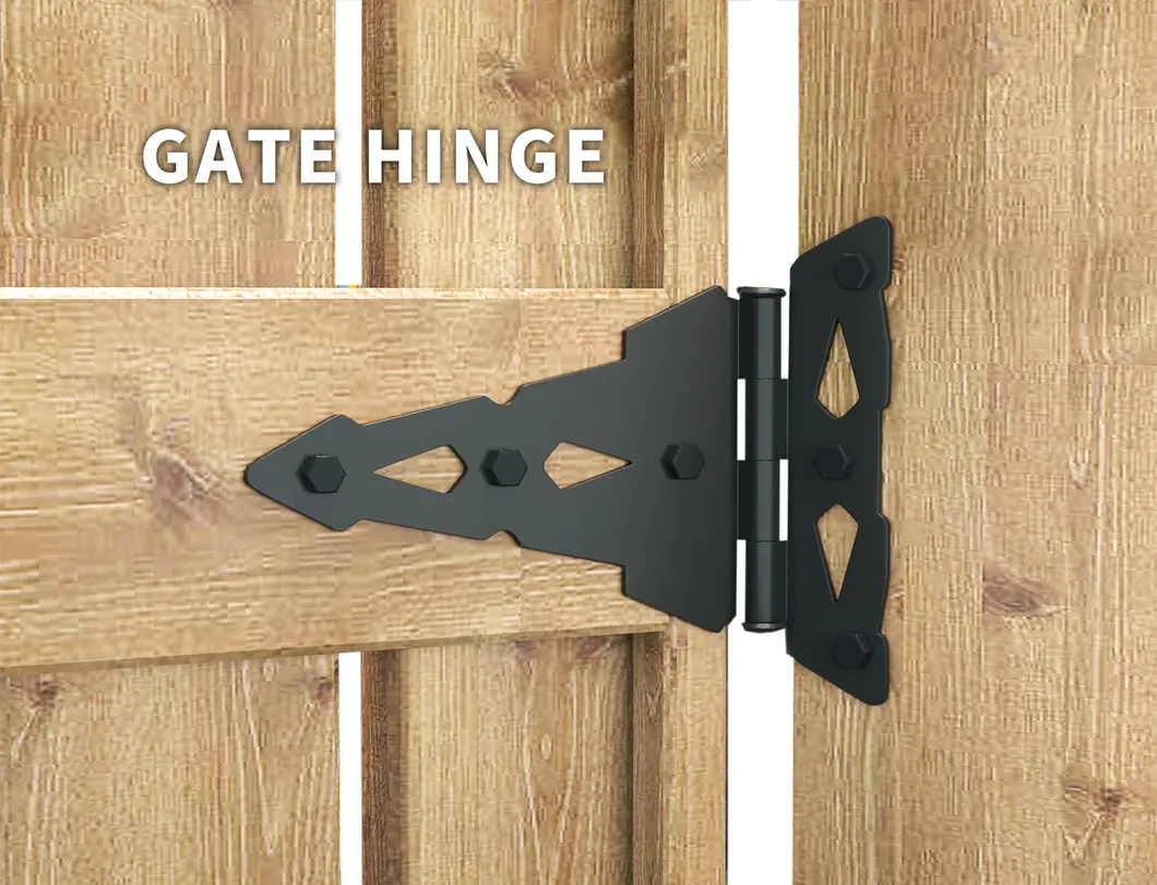 Ornamental Tee Hinge for Vinyl PVC Wood Fence Gate