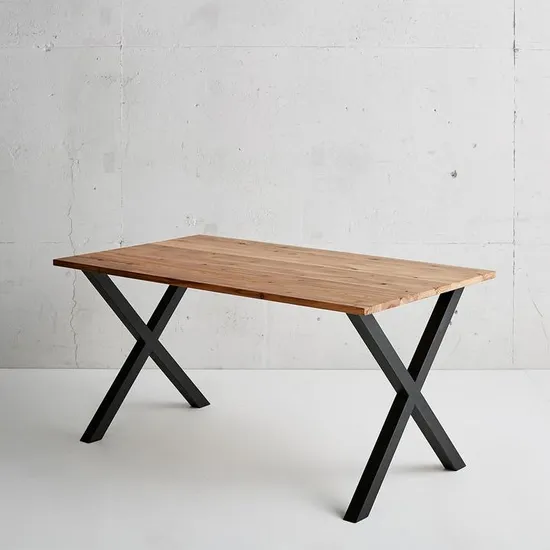 Customized Industrial Vintage Frames Metal X Shape Dining Restaurant Trestle Table Legs