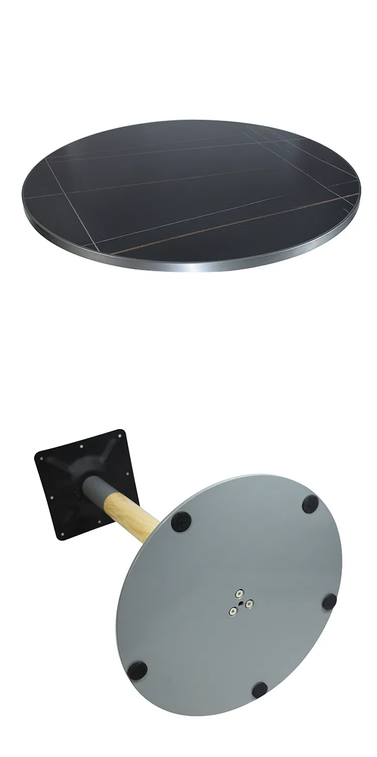 Factory Custom Sintered Tone Top Single Legs Dining Coffee Round Table