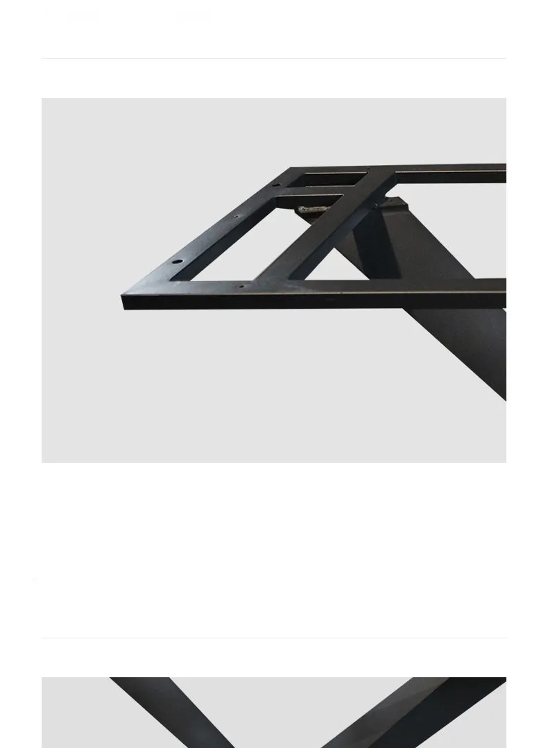Modern V Shaped Cross Dining Room Large Pedestal Desk Metal Table Base