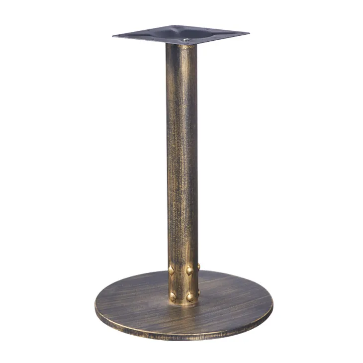 Round Restaurant X Legs Steel Cast Iron Frames Dining Metal Table Bases