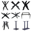 Round Restaurant X Legs Steel Cast Iron Frames Dining Metal Table Bases