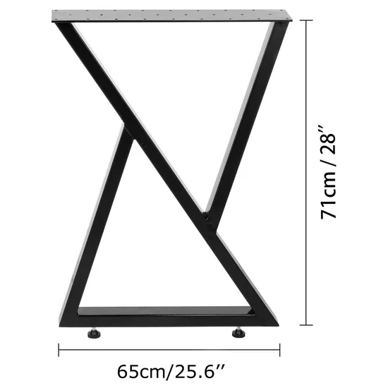 Industrial Style High Quality Set of 2 X-Type Dining Table Legs