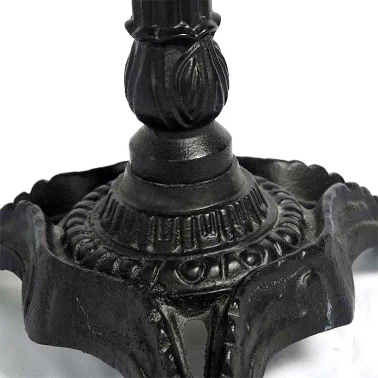 Cast Iron Powder Coated Black Dining Table Base