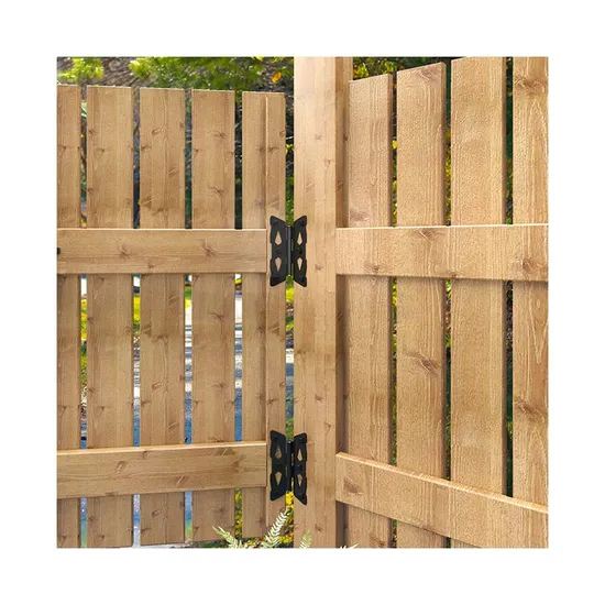 Black Butterfly Type Hinge for Wood Gate Door with One Pair