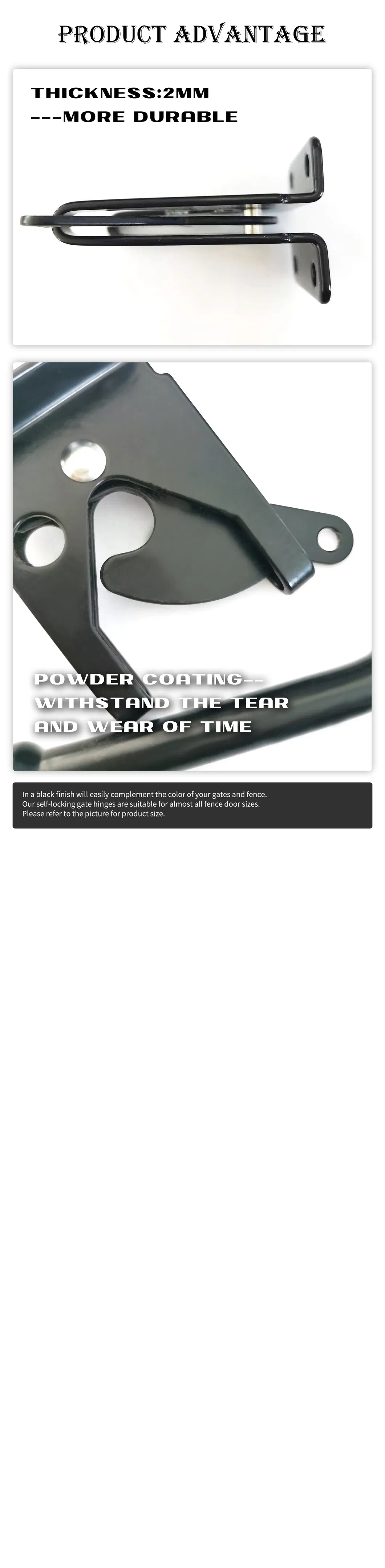 Self Locking Small Latch for Wooden Gate