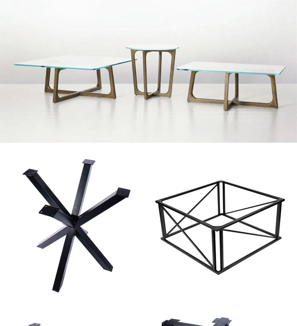 Cross-Bonding Metal Steel Dining Table Base Office Computer Desk Table Base