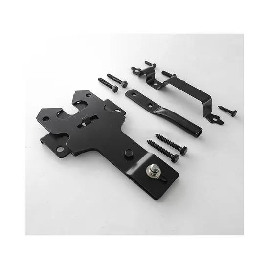 Post Latch & Strap Hinge Door Drop Rod Kit Metal Black Fence Hardware